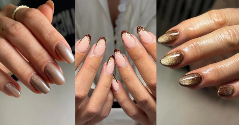 10 Caramel and Maple-Syrup Chrome Nails for a Glazed Fall Look