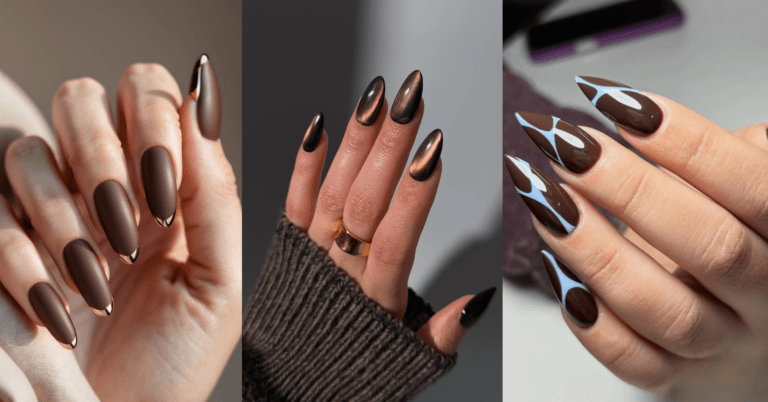 10 Chocolate-Brown Almond Nails That Look Rich and Expensive
