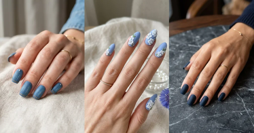 14 Blue Nail Ideas That Make a Statement