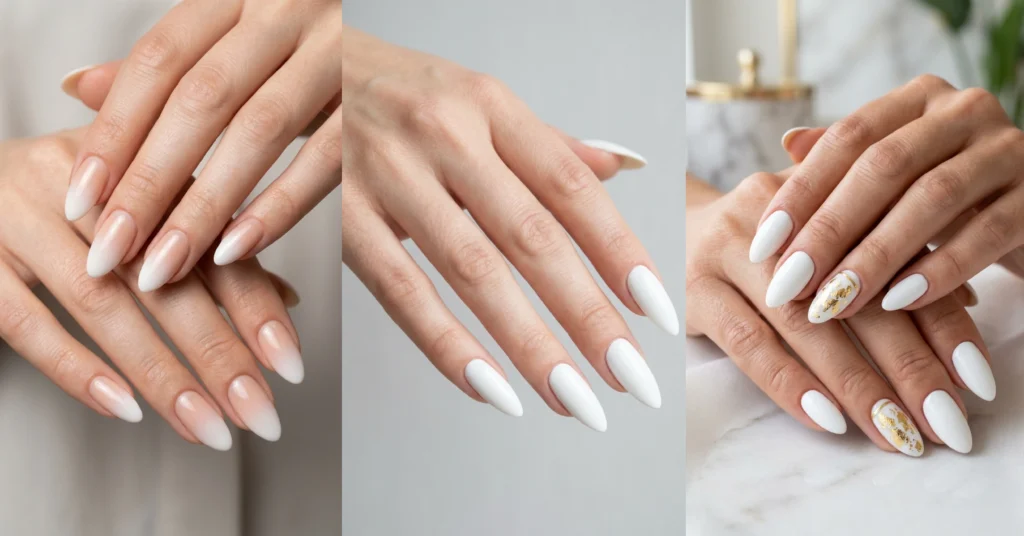 Crisp White Nails
