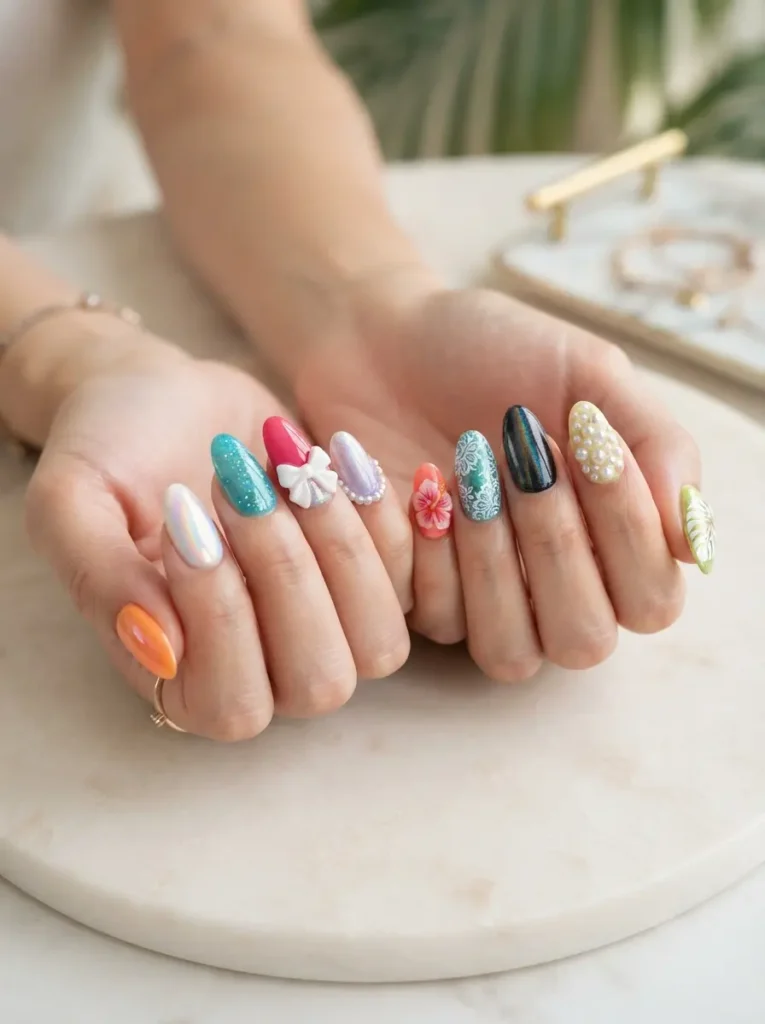 Full Tropicoqueta Skittle Set Nails