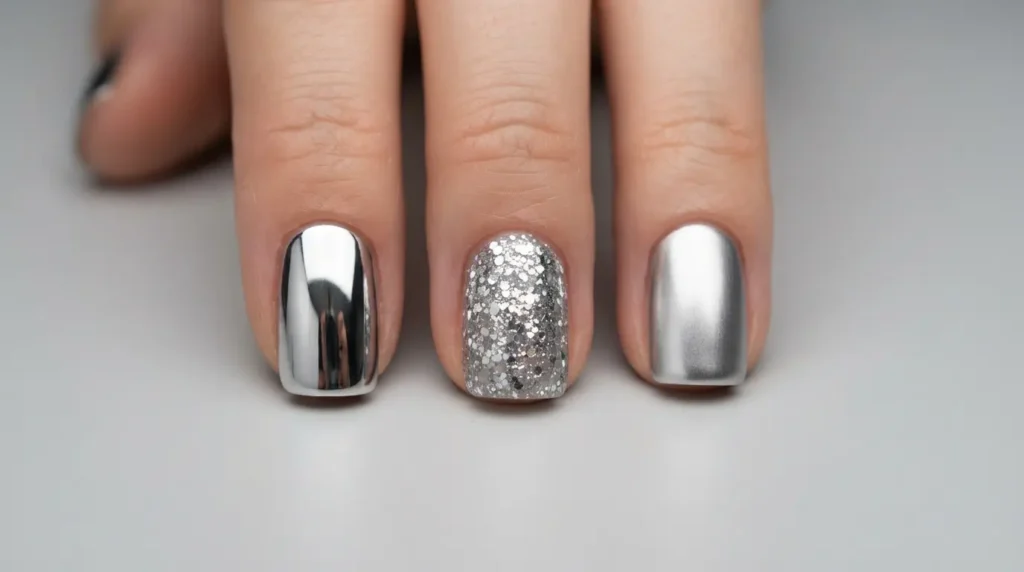 Chrome vs. Glitter vs. Metallic Polish