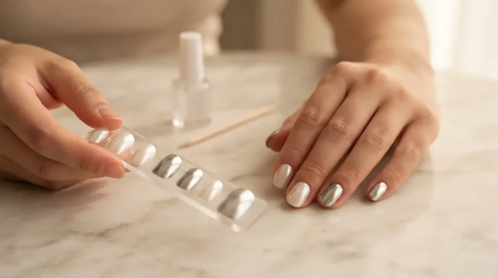 How to Do Chrome Nails Without a UV Lamp