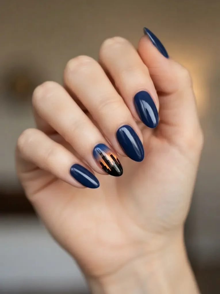 Chicago Skyline Accent Nails