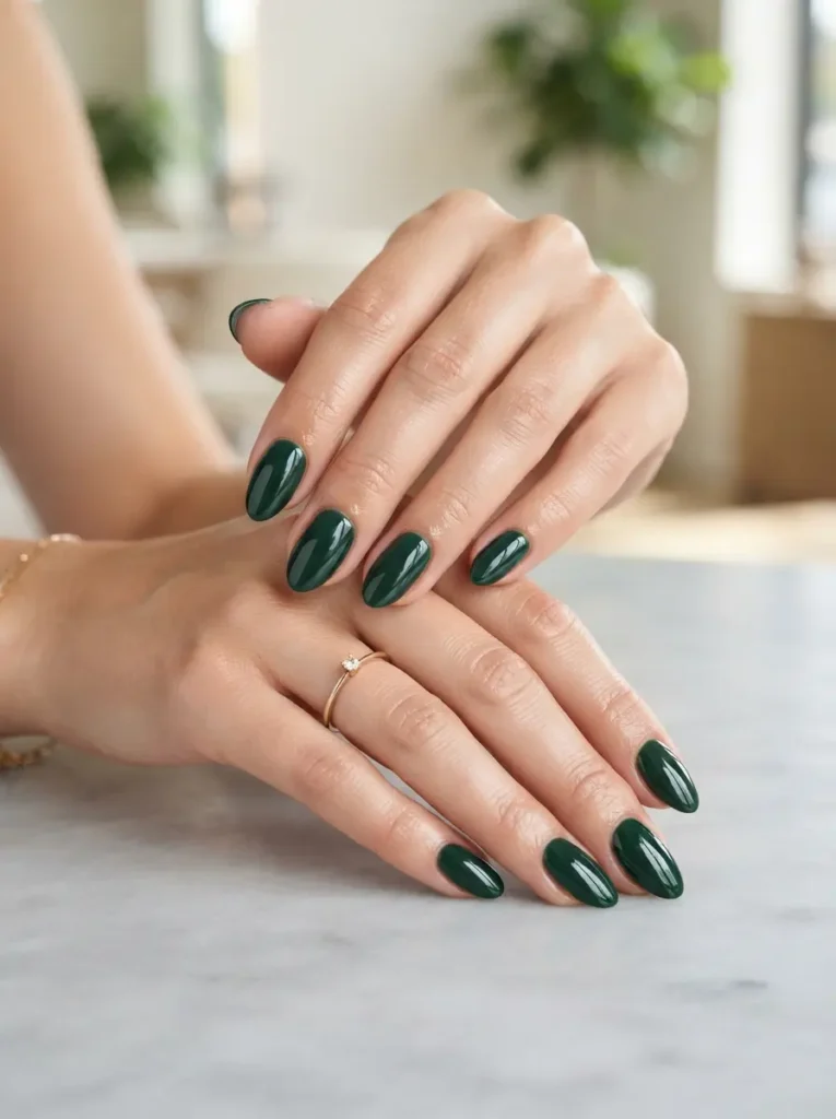  Forest Green Nails