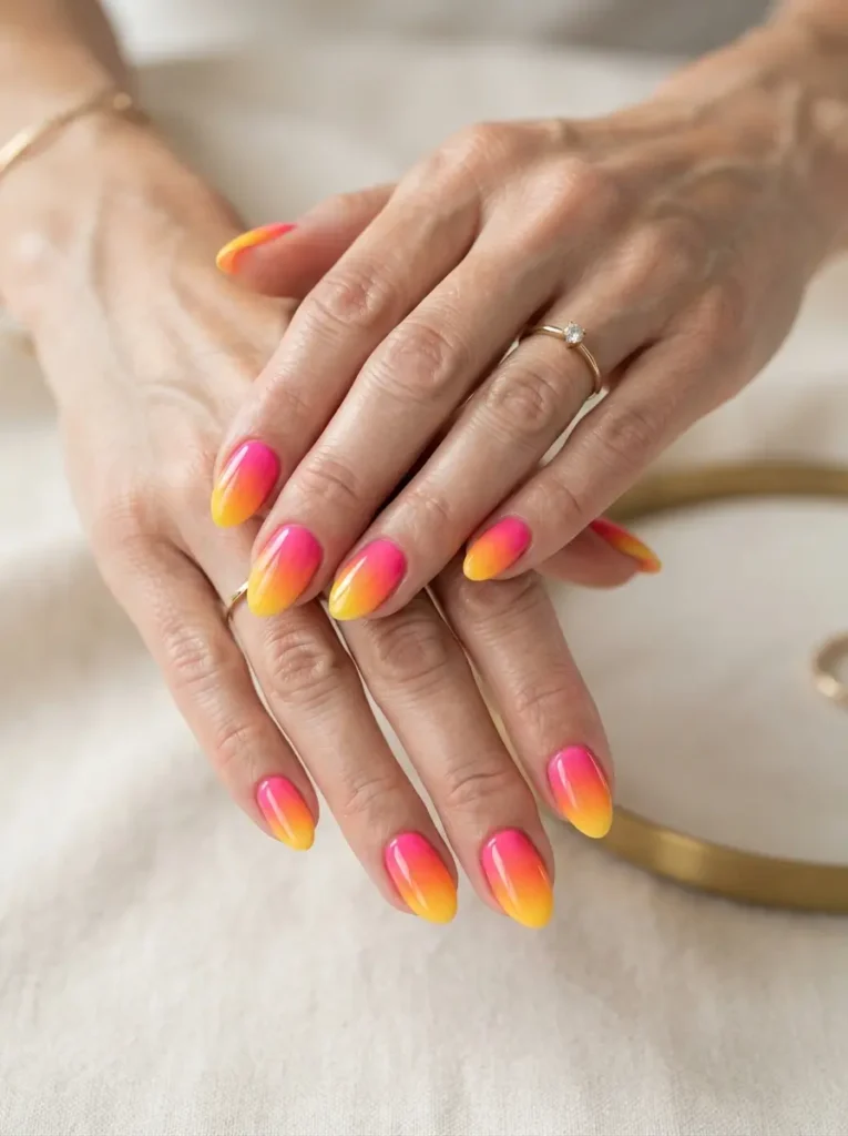 Sunset Ombré Nails