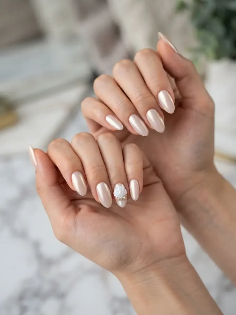  Seashell Accent Nails